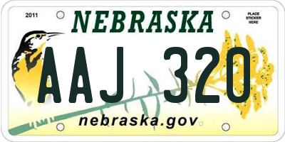 NE license plate AAJ320