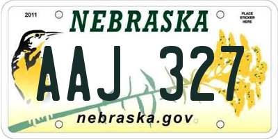 NE license plate AAJ327