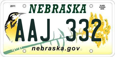 NE license plate AAJ332