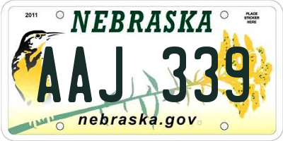 NE license plate AAJ339