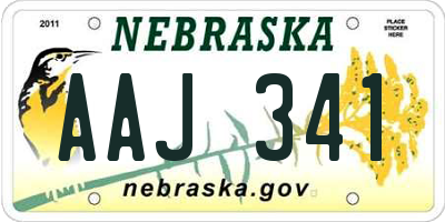 NE license plate AAJ341