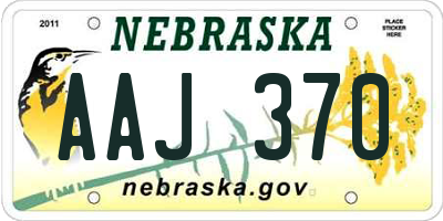 NE license plate AAJ370