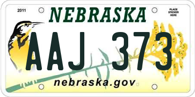 NE license plate AAJ373
