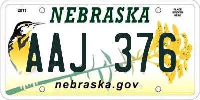 NE license plate AAJ376