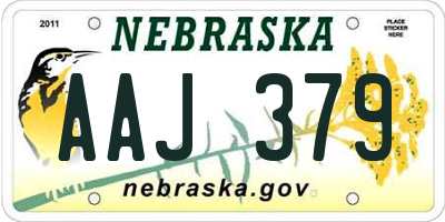 NE license plate AAJ379