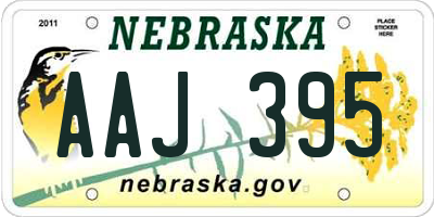 NE license plate AAJ395