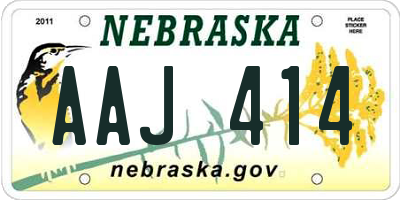 NE license plate AAJ414