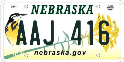 NE license plate AAJ416