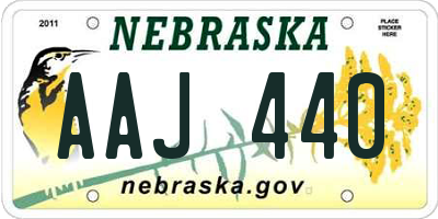 NE license plate AAJ440