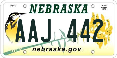 NE license plate AAJ442