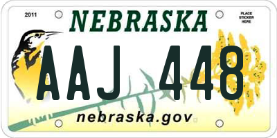NE license plate AAJ448
