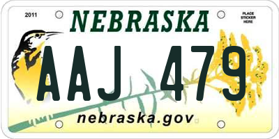 NE license plate AAJ479
