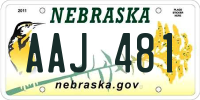 NE license plate AAJ481