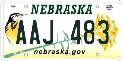 NE license plate AAJ483