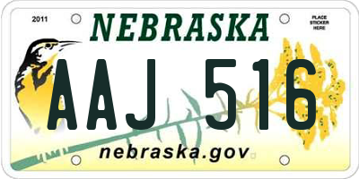 NE license plate AAJ516