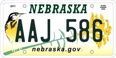 NE license plate AAJ586