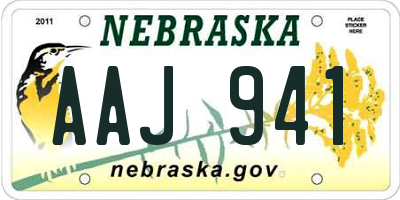 NE license plate AAJ941