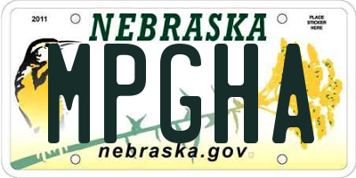 NE license plate MPGHA