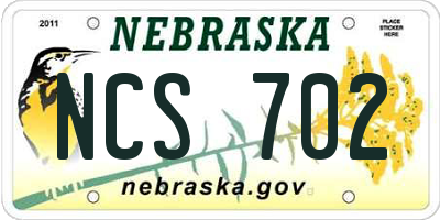 NE license plate NCS702