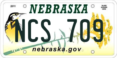 NE license plate NCS709