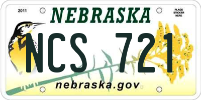 NE license plate NCS721