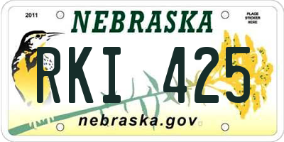 NE license plate RKI425