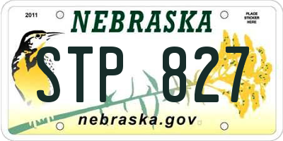 NE license plate STP827