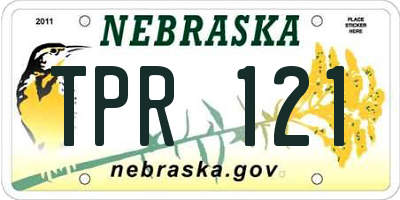 NE license plate TPR121