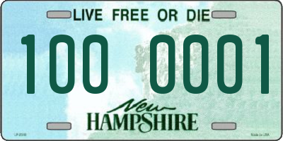 NH license plate 1000001