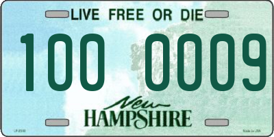 NH license plate 1000009
