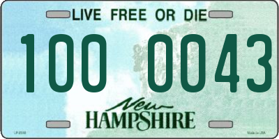 NH license plate 1000043