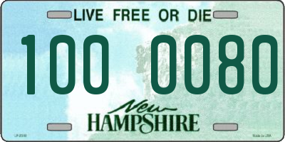 NH license plate 1000080