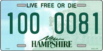NH license plate 1000081