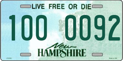 NH license plate 1000092