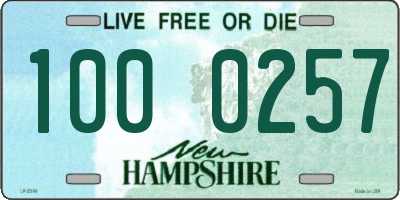 NH license plate 1000257