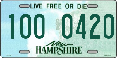 NH license plate 1000420