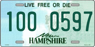 NH license plate 1000597