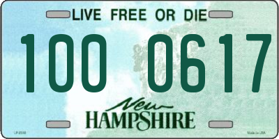 NH license plate 1000617