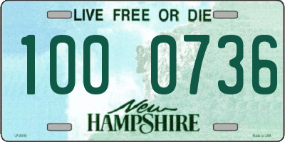 NH license plate 1000736