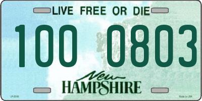 NH license plate 1000803