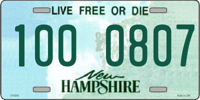 NH license plate 1000807