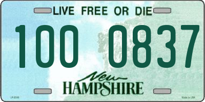 NH license plate 1000837