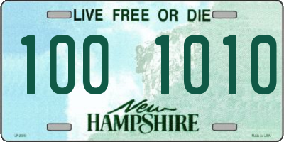 NH license plate 1001010