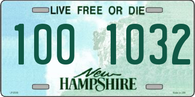 NH license plate 1001032