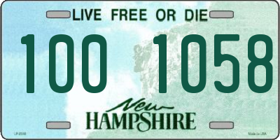 NH license plate 1001058
