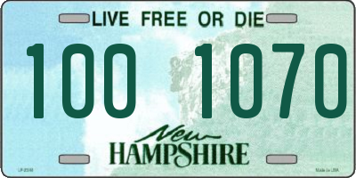 NH license plate 1001070