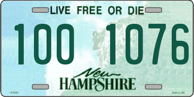 NH license plate 1001076