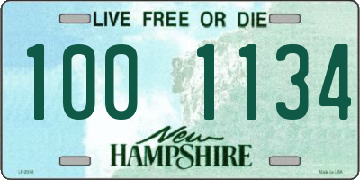 NH license plate 1001134