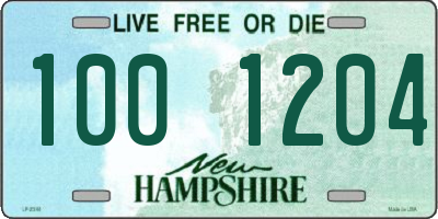 NH license plate 1001204