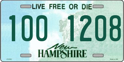 NH license plate 1001208